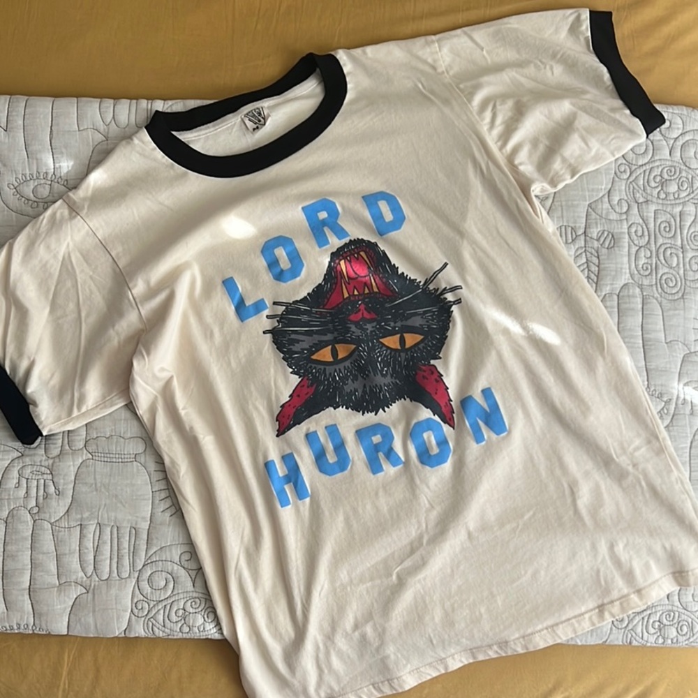 Lord Huron Summer Camp Black Cat Graphic Ringer T-Shirt